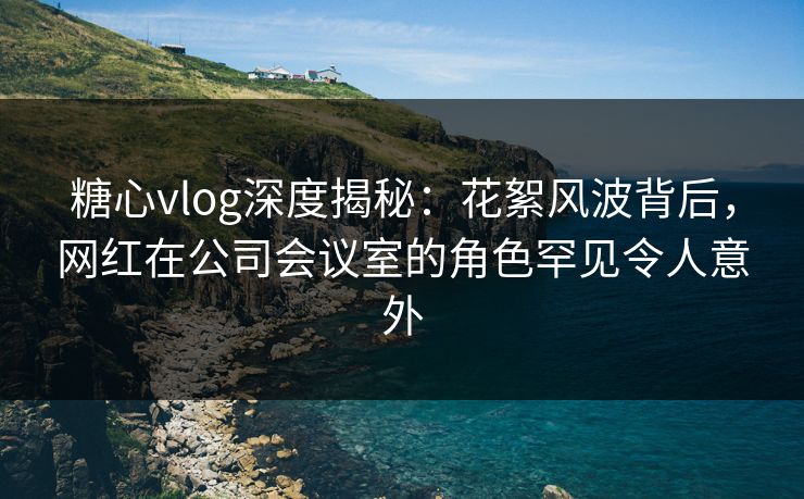 糖心vlog深度揭秘：花絮风波背后，网红在公司会议室的角色罕见令人意外